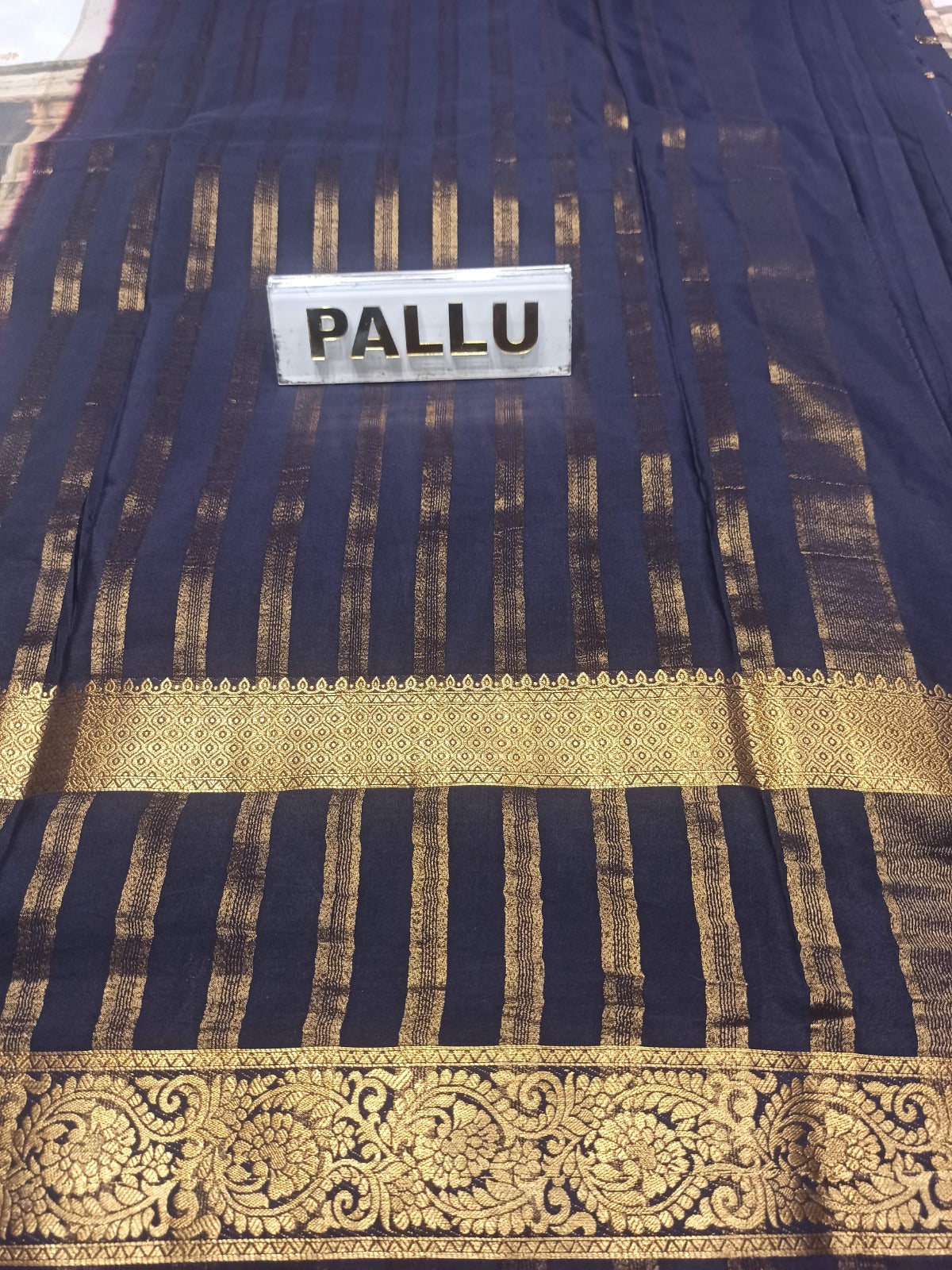 Artificial / Mix Crape Sarees ( Semi Crape )