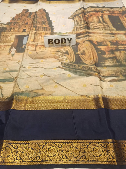 Artificial / Mix Crape Sarees ( Semi Crape )
