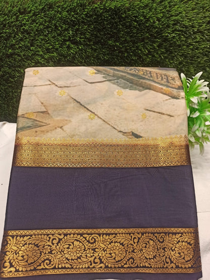 Artificial / Mix Crape Sarees ( Semi Crape )