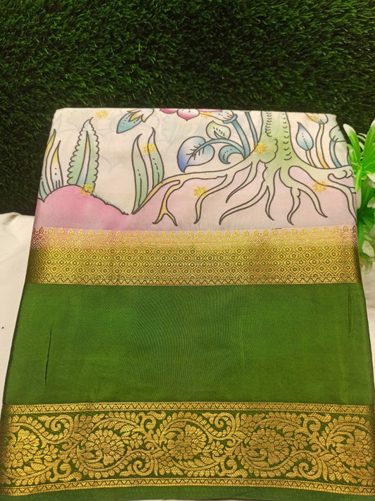 Artificial / Mix Crape Sarees ( Semi Crape )
