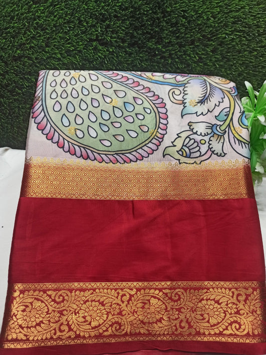 Artificial / Mix Crape Sarees ( Semi Crape )