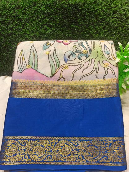Artificial / Mix Crape Sarees ( Semi Crape )