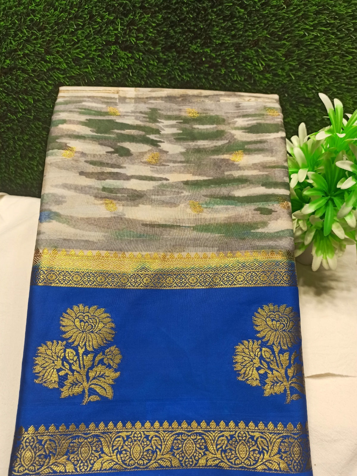 Artificial / Mix Crape Sarees ( Semi Crape )