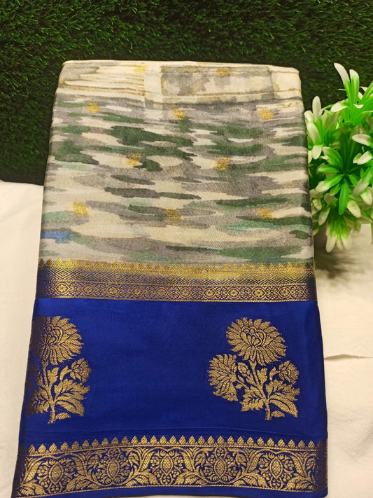 Artificial / Mix Crape Sarees ( Semi Crape )