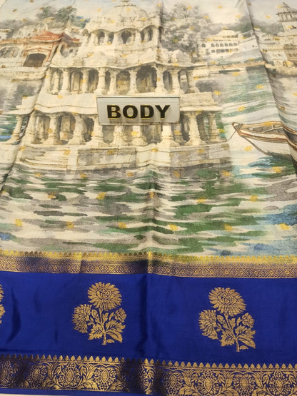 Artificial / Mix Crape Sarees ( Semi Crape )