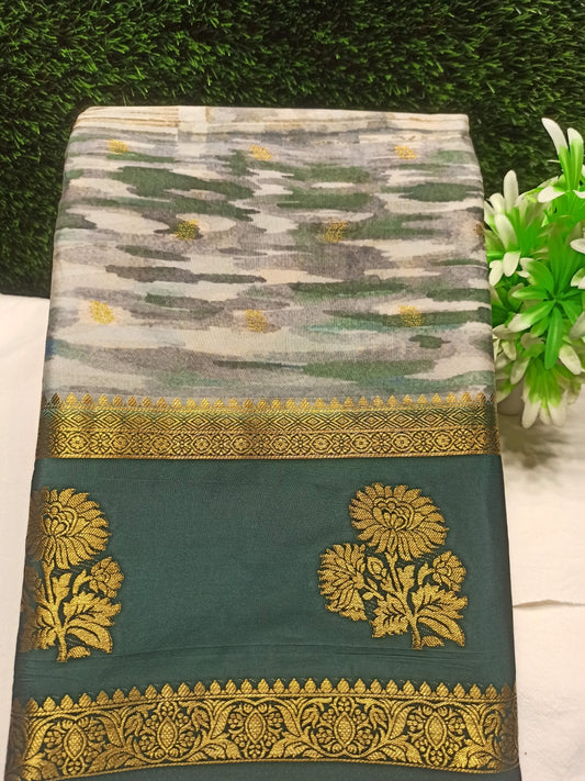 Artificial / Mix Crape Sarees ( Semi Crape )