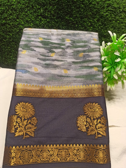 Artificial / Mix Crape Sarees ( Semi Crape )