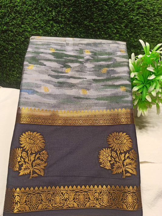 Artificial / Mix Crape Sarees ( Semi Crape )