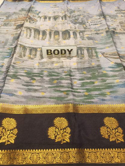 Artificial / Mix Crape Sarees ( Semi Crape )