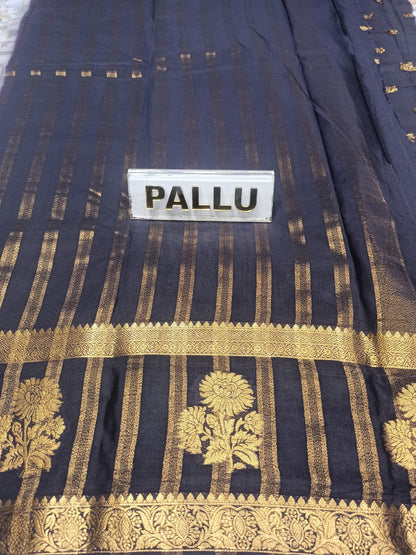 Artificial / Mix Crape Sarees ( Semi Crape )