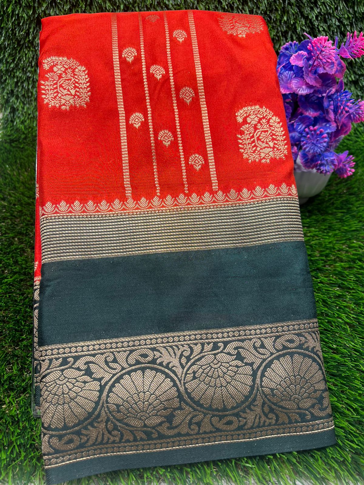 Artificial / Mix Crape Sarees ( Semi Crape )