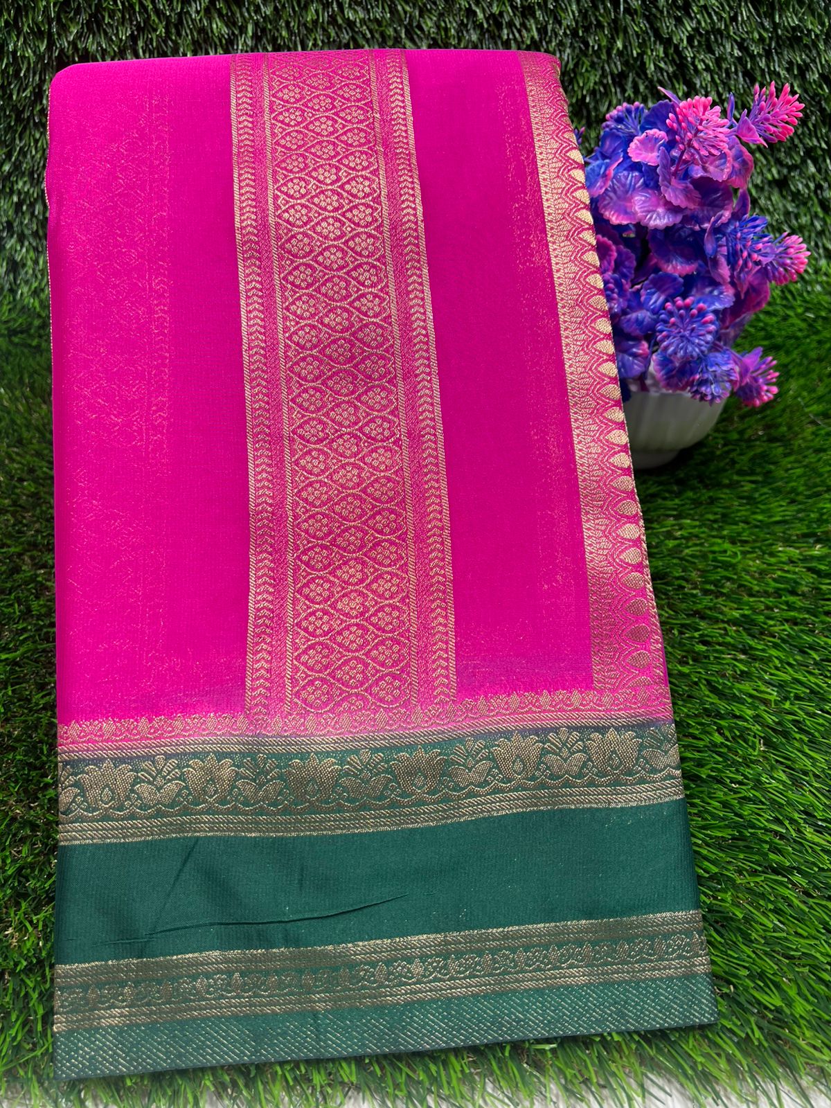 Artificial / Mix Crape Sarees ( Semi Crape )