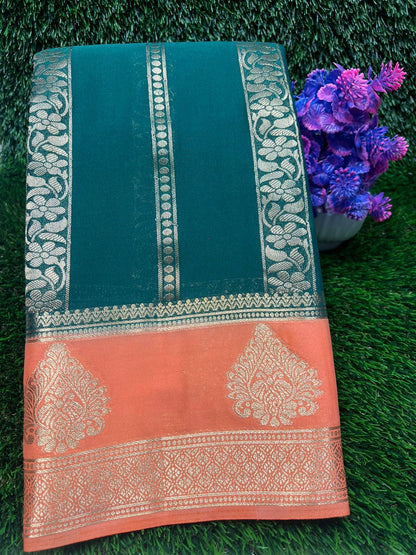 Artificial / Mix Crape Sarees ( Semi Crape )