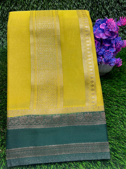 Artificial / Mix Crape Sarees ( Semi Crape )