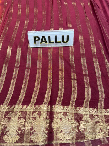 Artificial / Mix Crape Sarees ( Semi Crape )