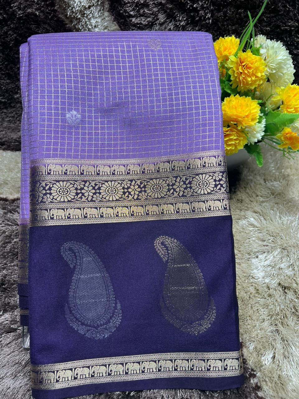 Artificial / Mix Crape Sarees