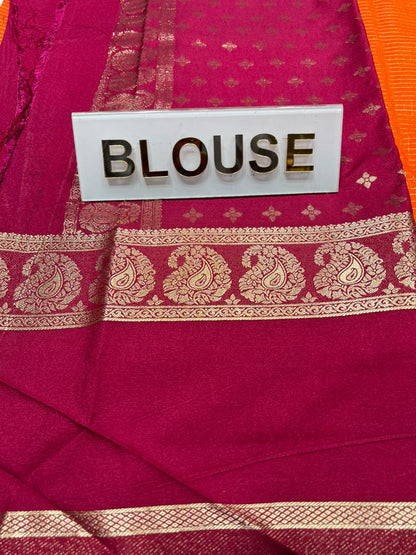 Artificial / Mix Crape Sarees