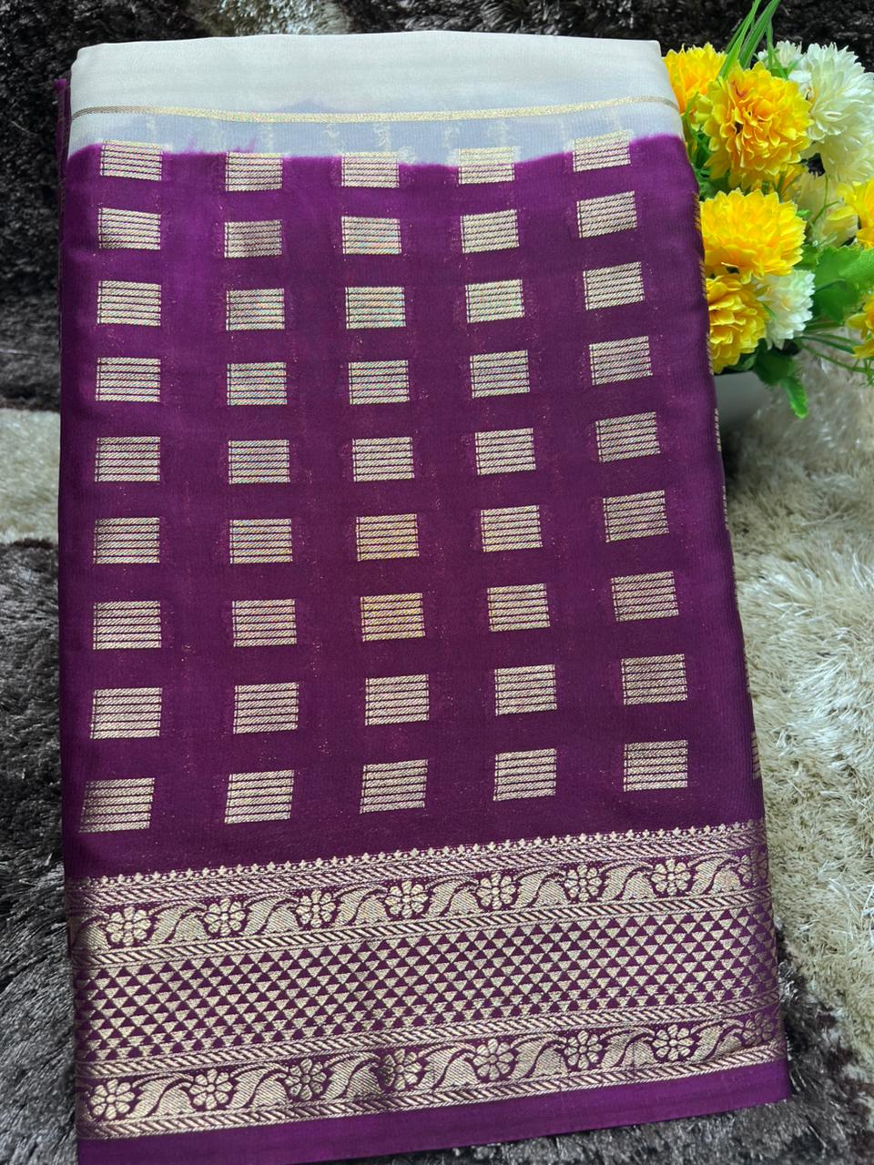 Artificial / Mix Crape Sarees