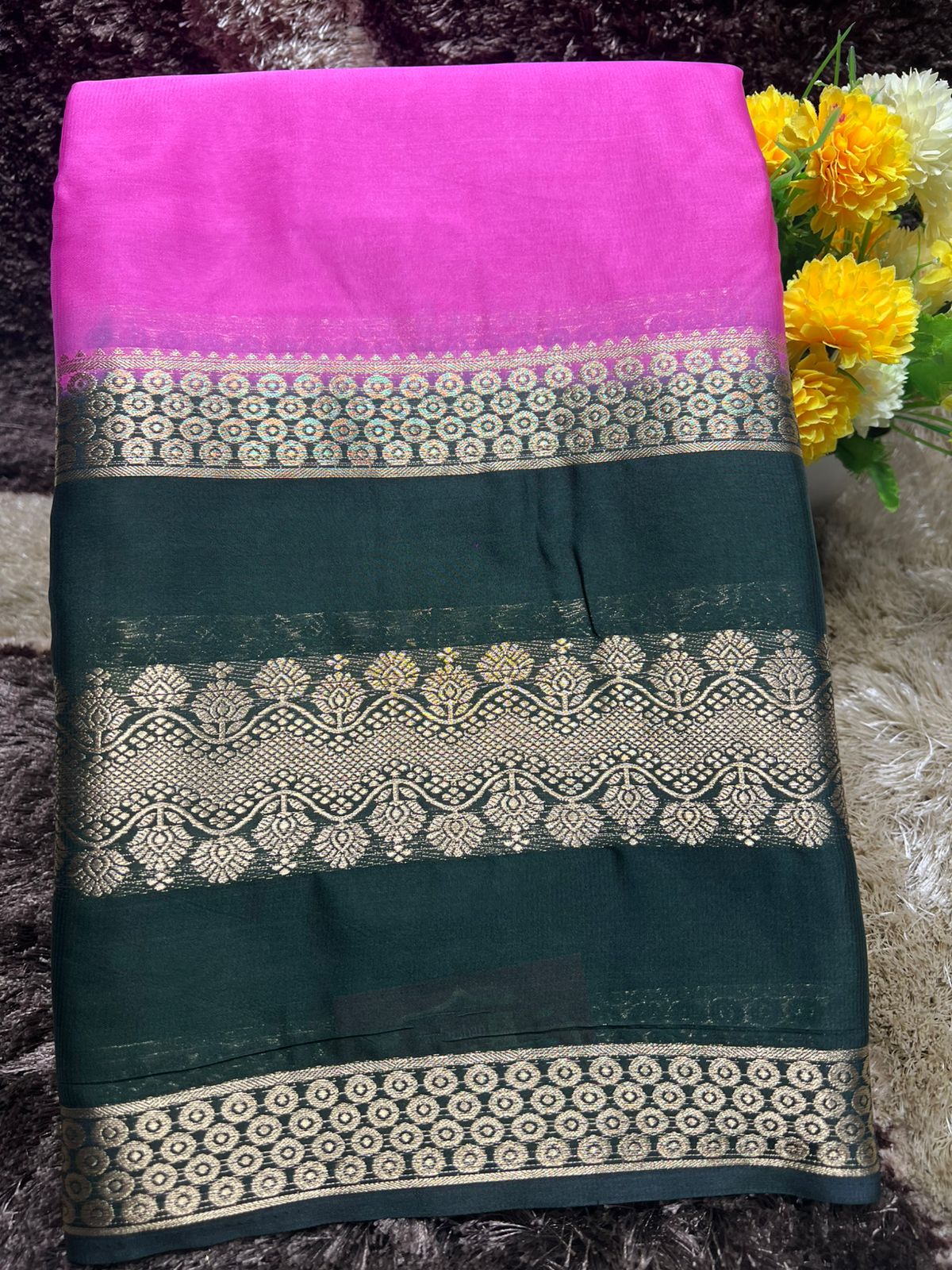 Artificial / Mix Crape Sarees