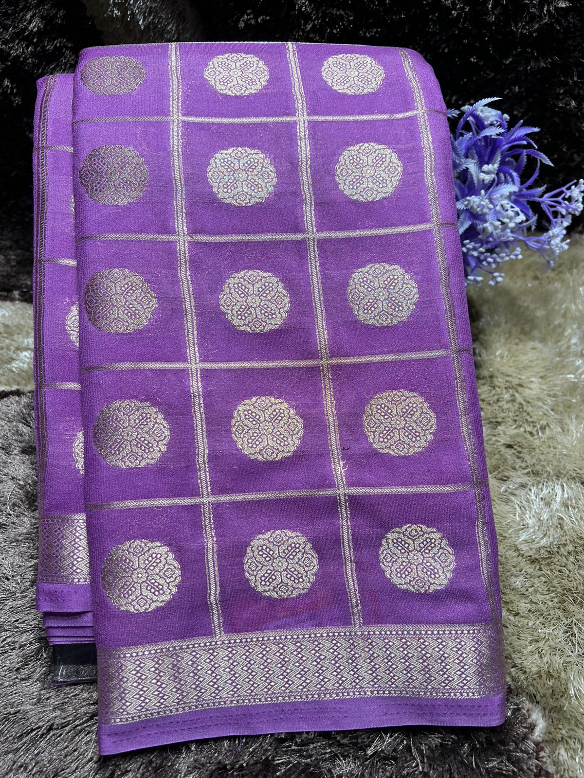 Artificial / Mix Crape Sarees