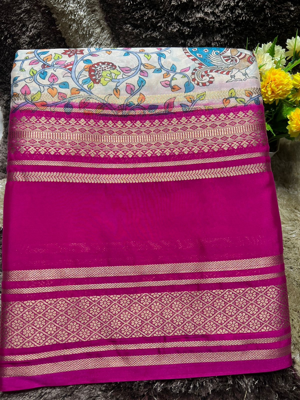 Artificial / Mix Crape Sarees
