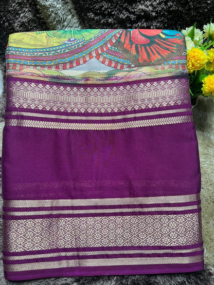 Artificial / Mix Crape Sarees