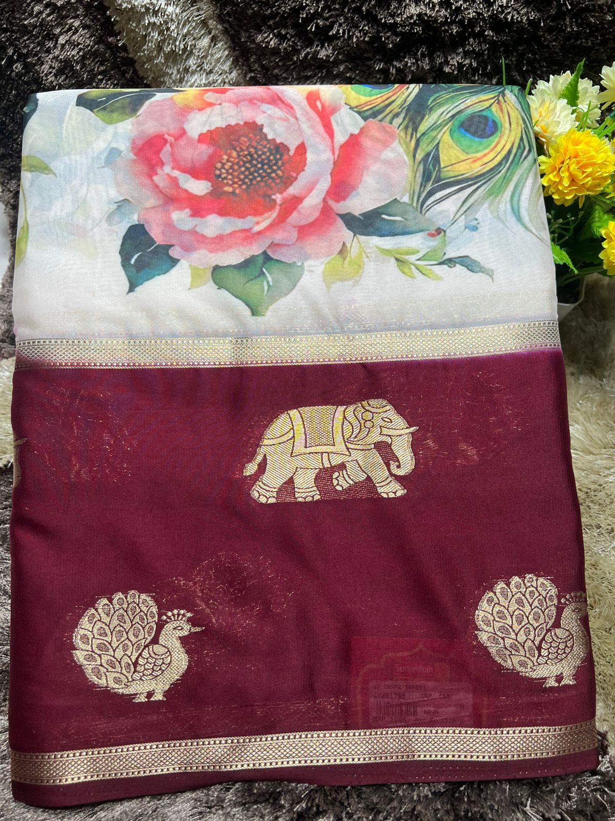 Artificial / Mix Crape Sarees