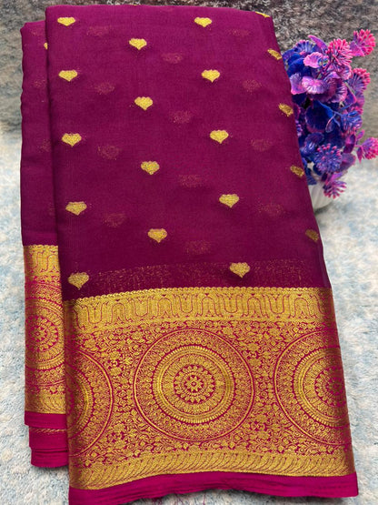 Artificial / Mix Crape Sarees