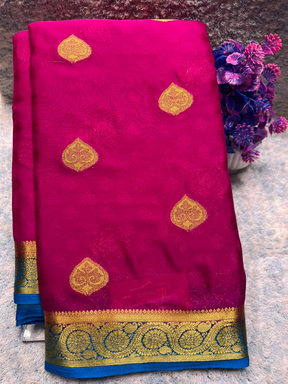 Artificial / Mix Crape Sarees