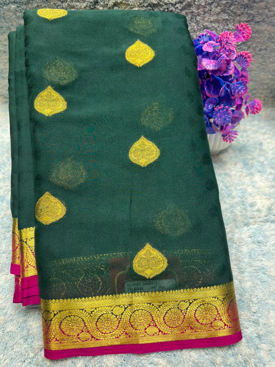 Artificial / Mix Crape Sarees