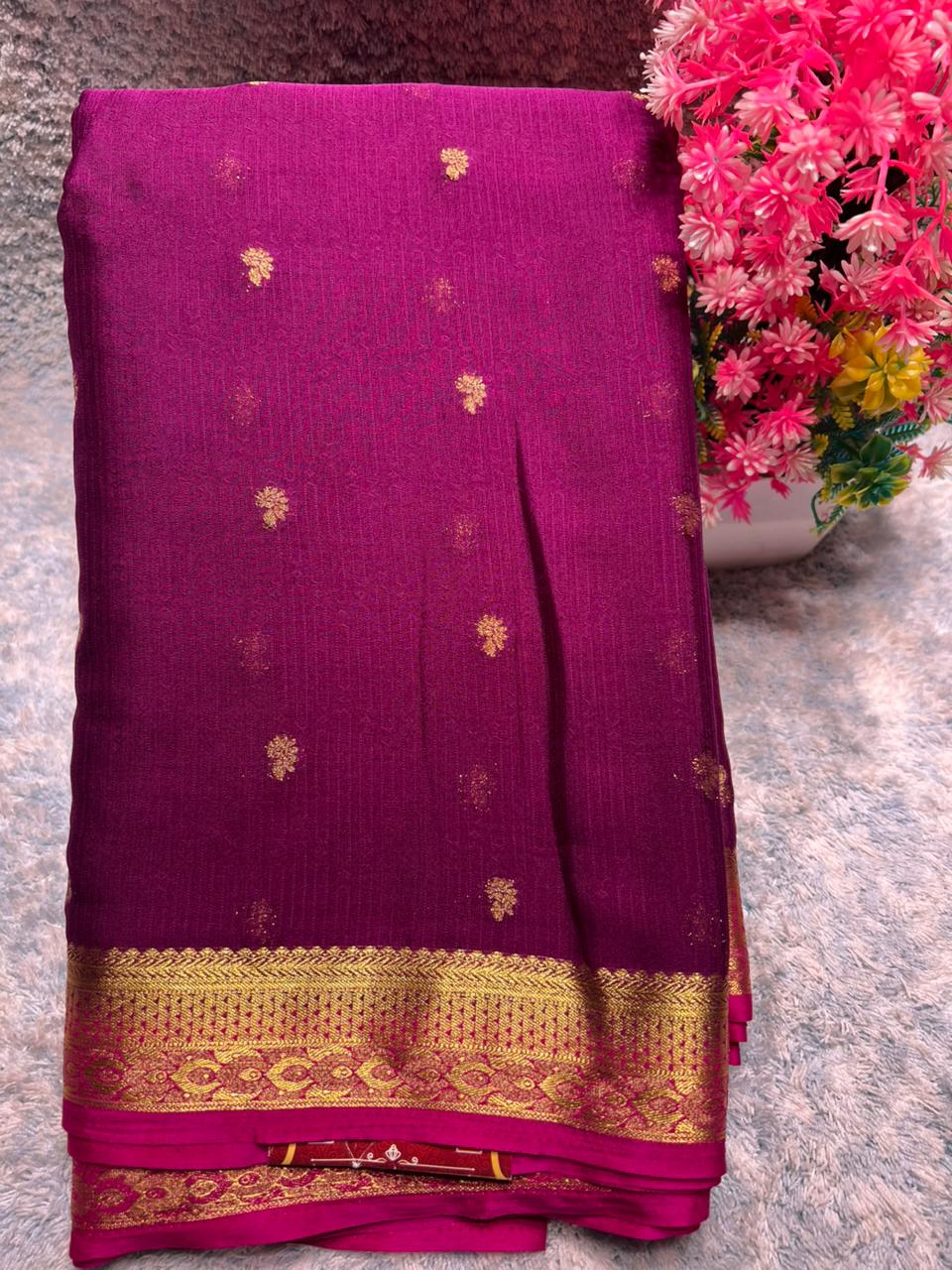 Artificial / Mix Crape Sarees