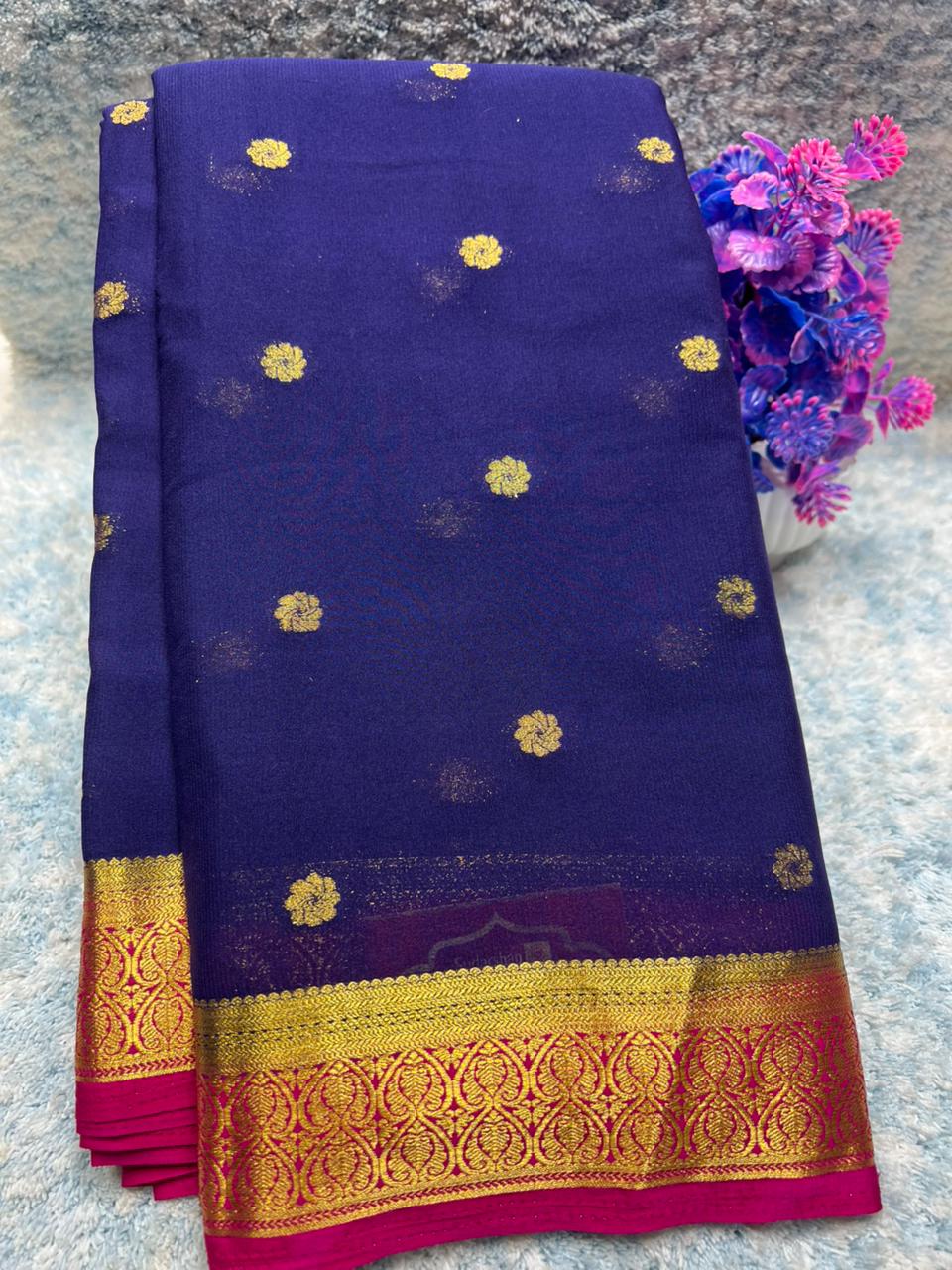Artificial / Mix Crape Sarees