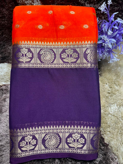 Artificial / Mix Crape Sarees