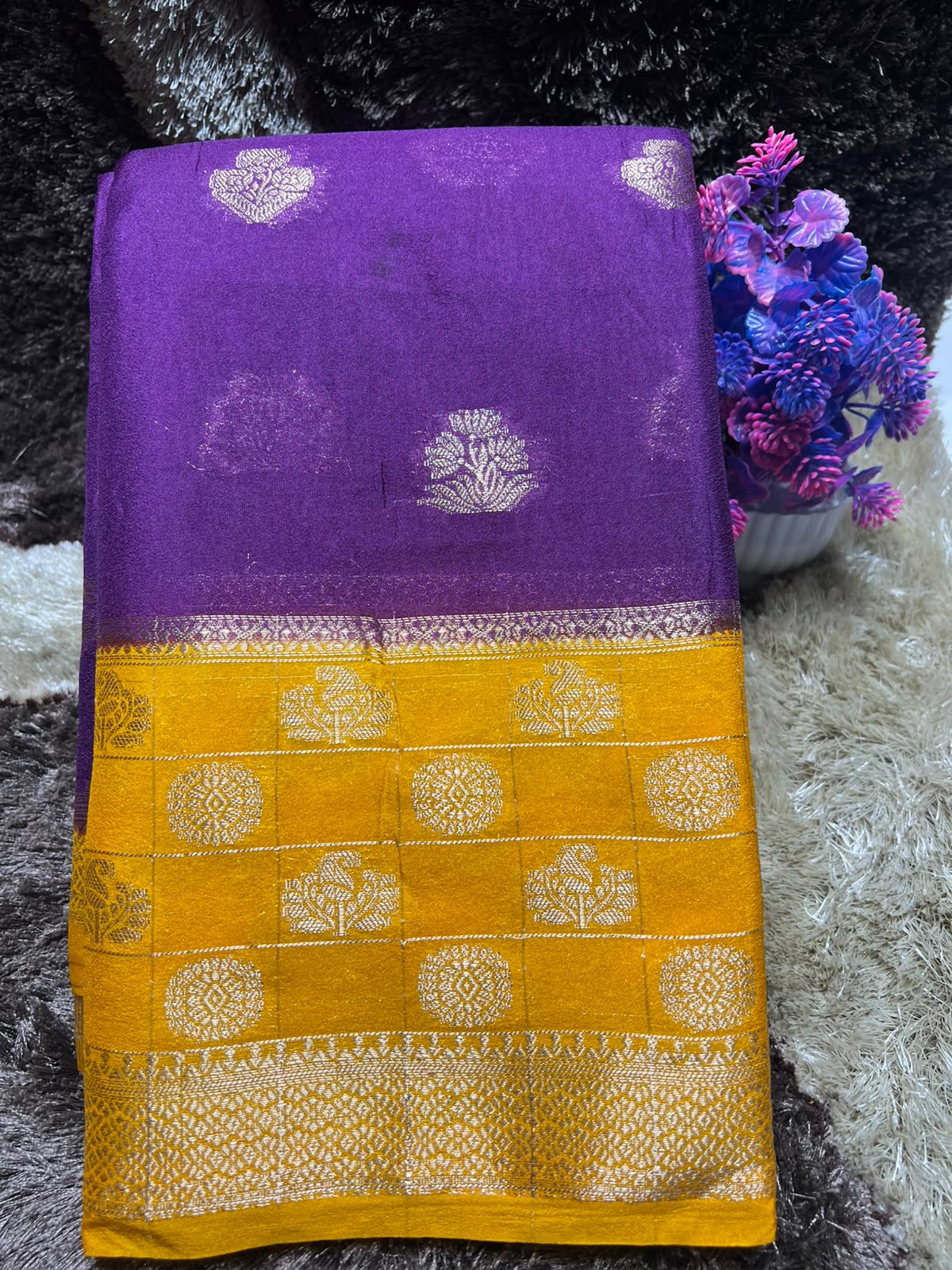 Artificial / Mix Crape Sarees