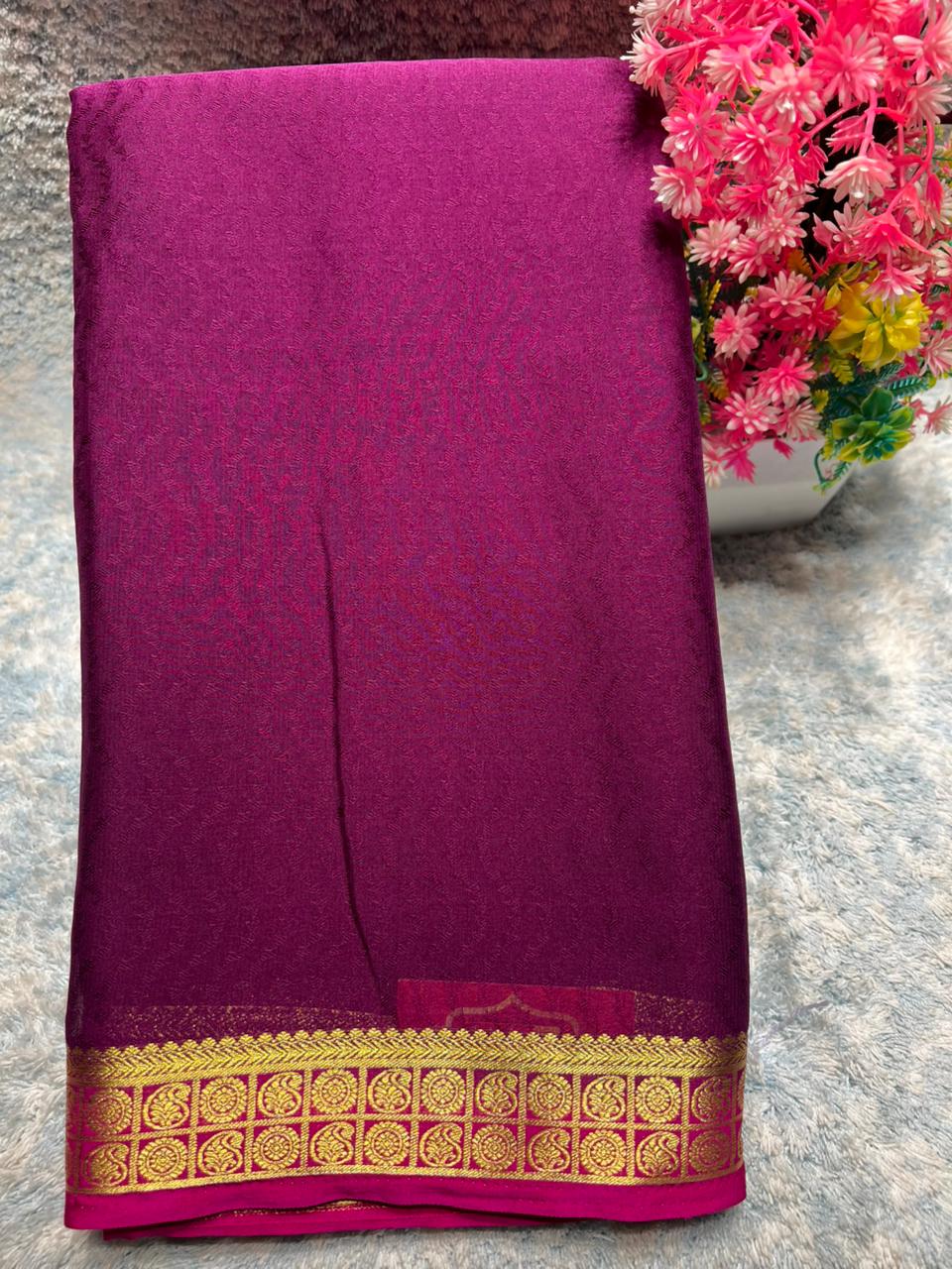 Artificial / Mix Crape Sarees