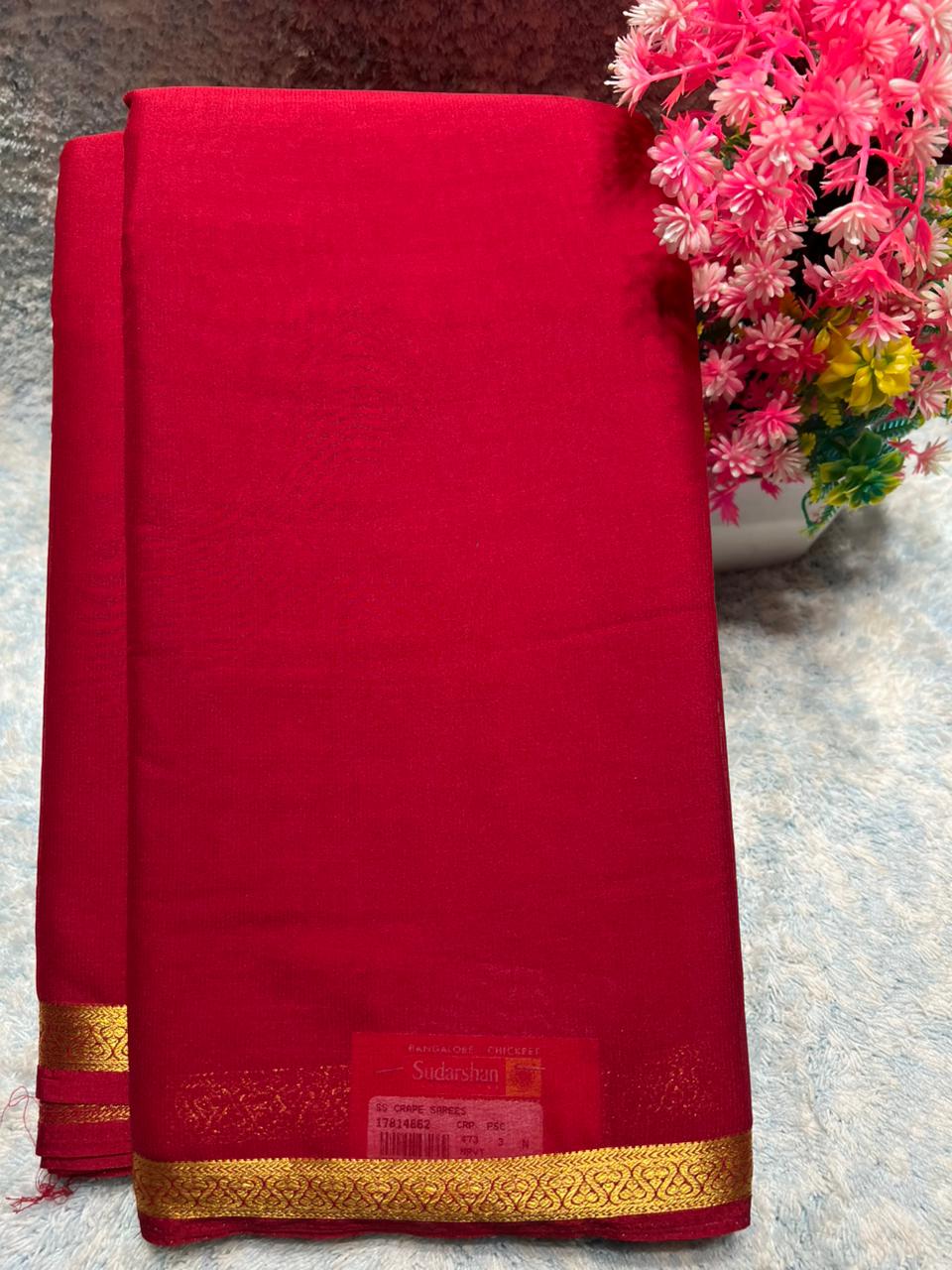 Artificial / Mix Crape Sarees