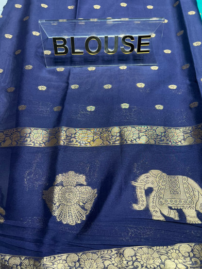 Artificial / Mix Crape Sarees