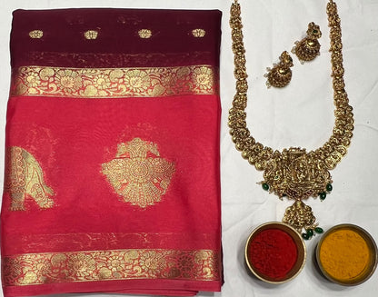 Artificial / Mix Crape Sarees