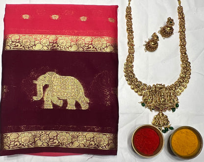 Artificial / Mix Crape Sarees