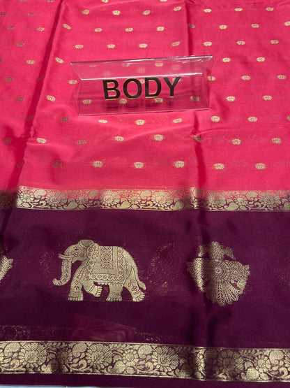 Artificial / Mix Crape Sarees