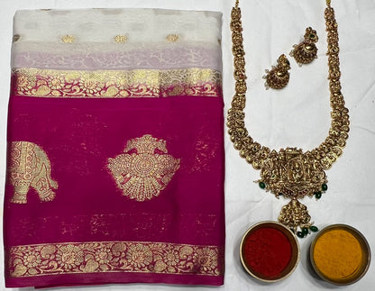 Artificial / Mix Crape Sarees