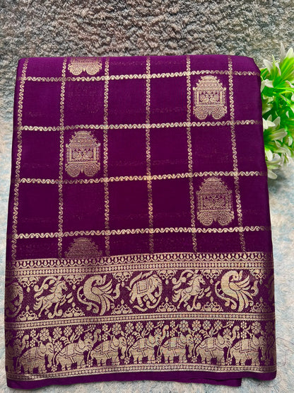 Artificial / Mix Crape Sarees
