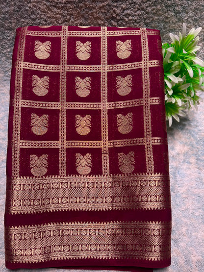 Artificial / Mix Crape Sarees