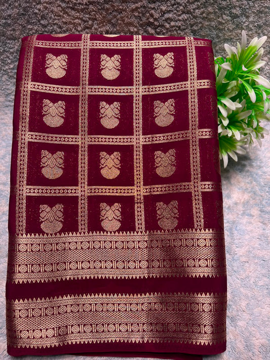Artificial / Mix Crape Sarees