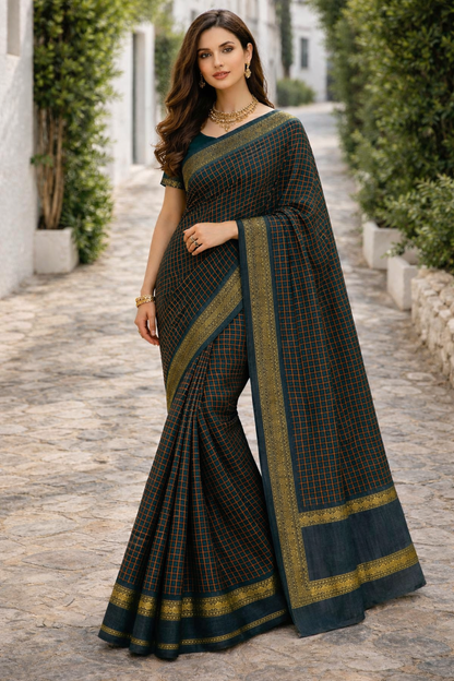 Pure Cotton Silk Saree.