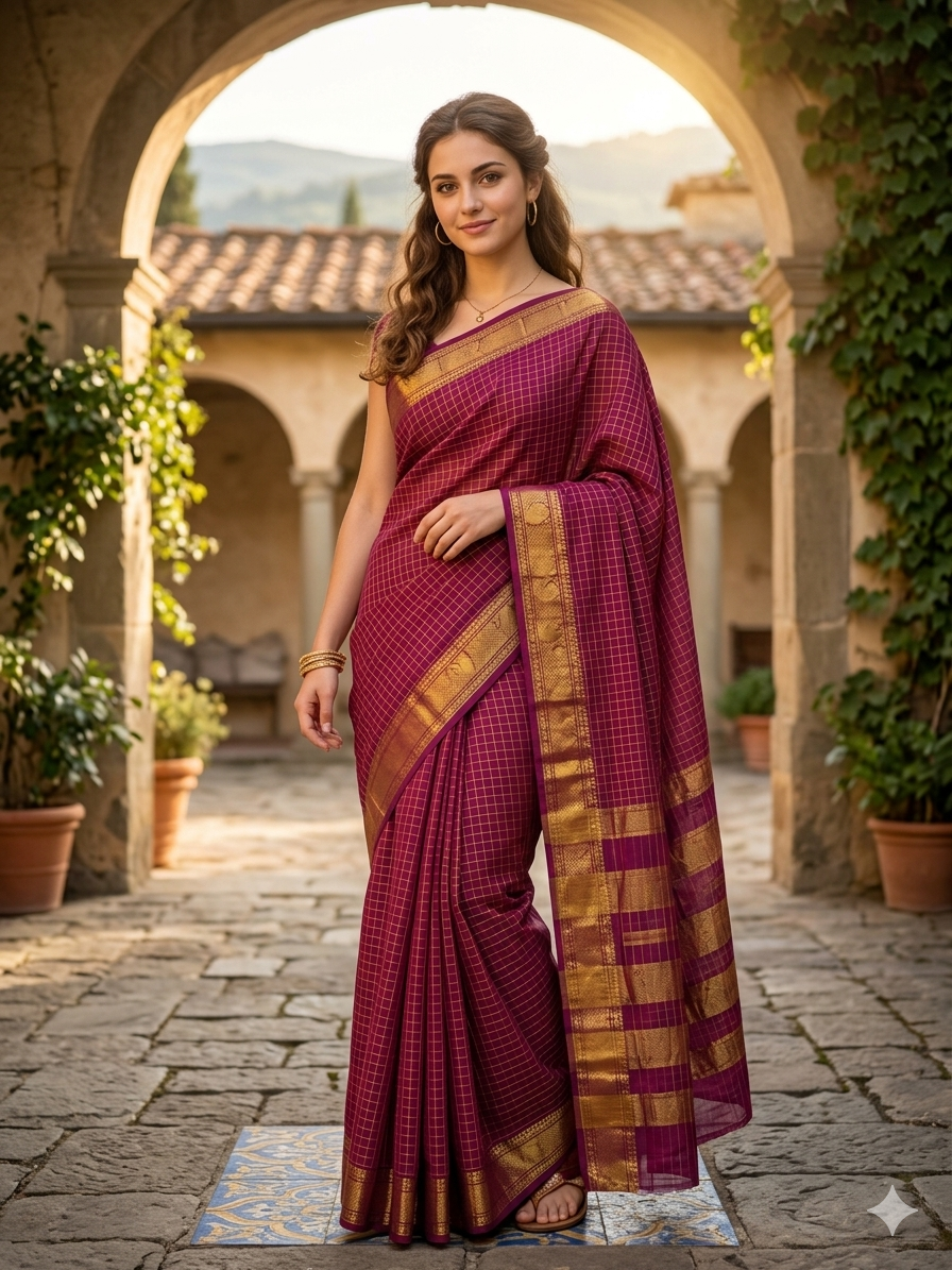 Pure Cotton Silk Saree.