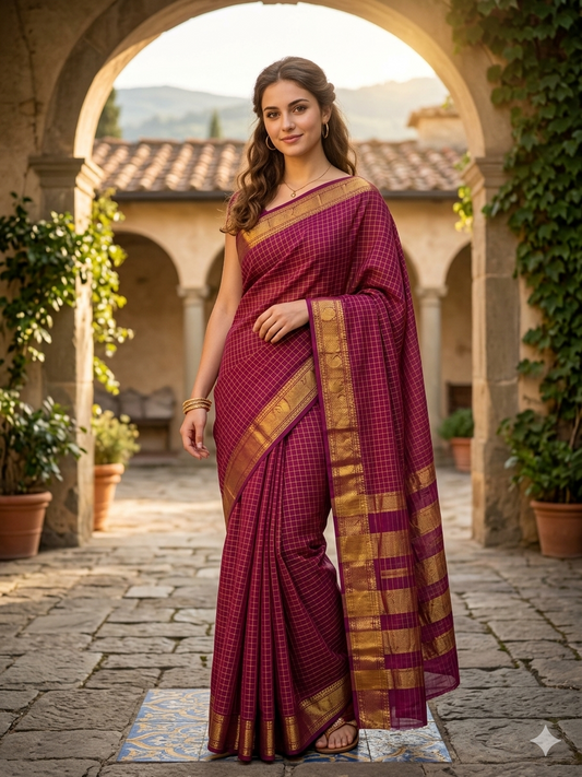 Pure Cotton Silk Saree.