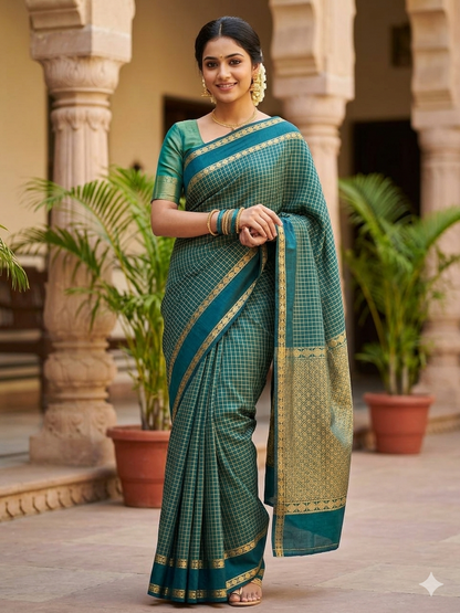 Pure Cotton Silk Saree.