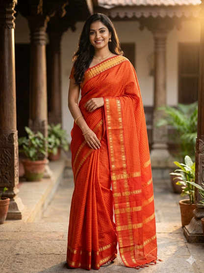 Pure Cotton Silk Saree.