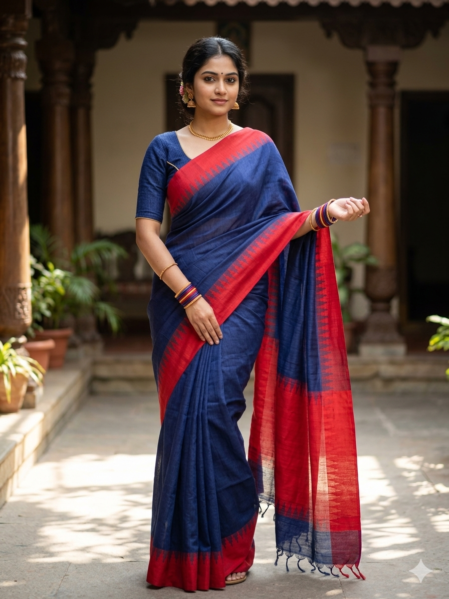 Pure Cotton Silk Saree.
